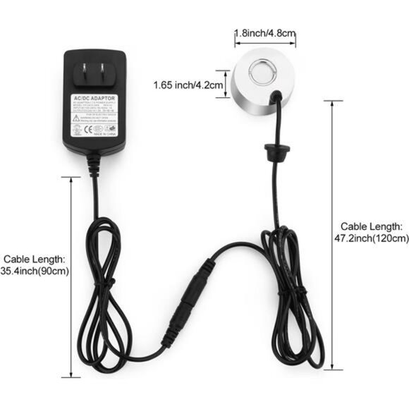 Aluminum Mist Maker Fog Maker for Water Fountain Pond Rockery Vase Birdbath - Picture 4 of 7